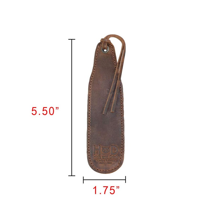 Hide & Drink, Leather Bookmark Page Marker for Book Lovers, Page Turners, Travel Readers, Literature Fans, Book Club Gifts Handmade 101 Year Warranty (Bourbon Brown) - Image 3